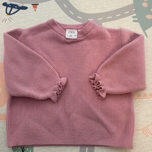 Zara Mauve Toddlers Crew Neck Sweater (2-3 years)